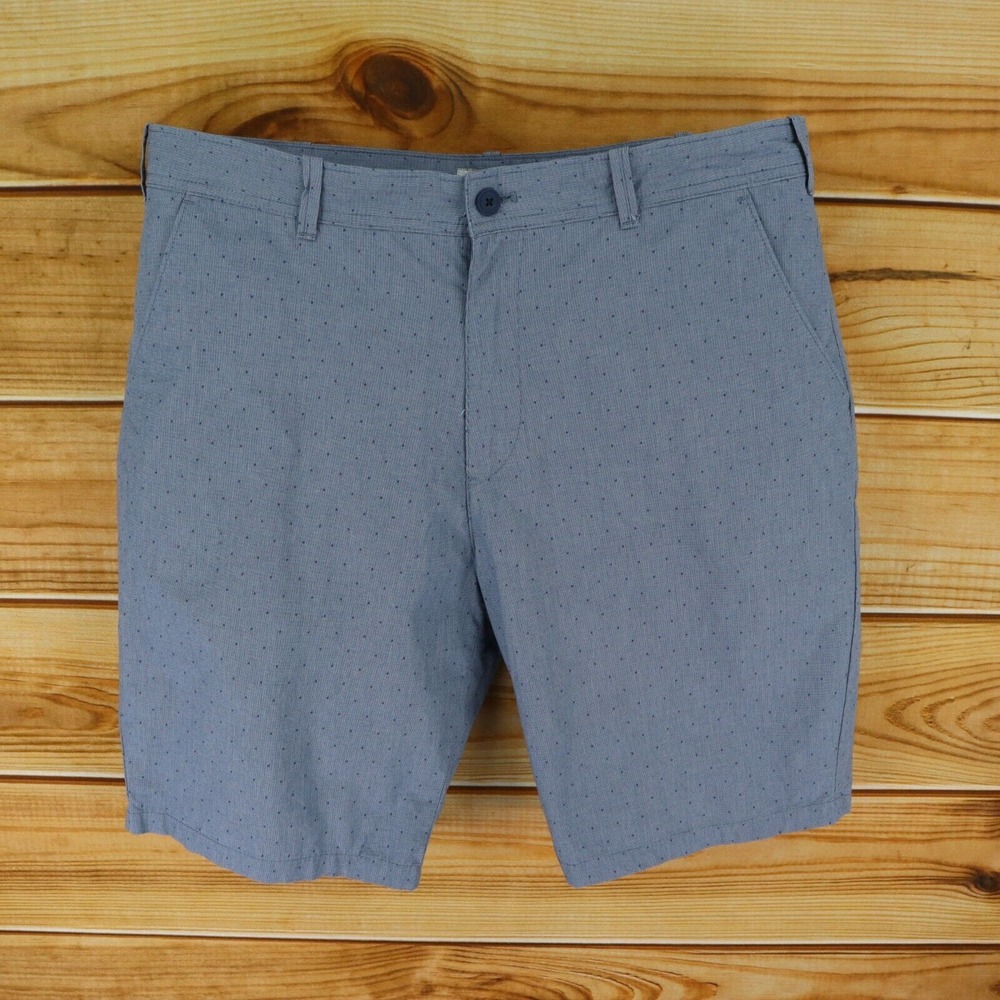 Express Shorts Modern Fit Flat Front Mens SIZE 39 WAIST Gray Spots Cotton Pocket